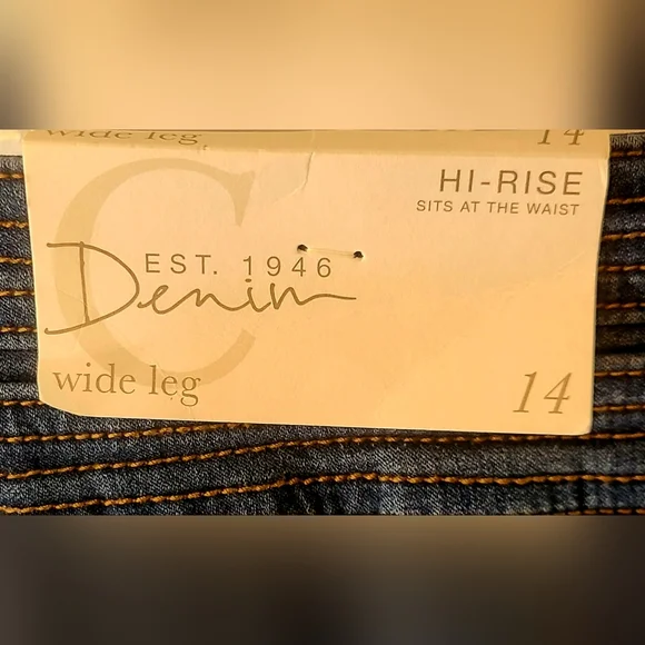 Established 1946 Denim WIDE LEG 14 Jeans Trousers NWT - Picture 3 of 6